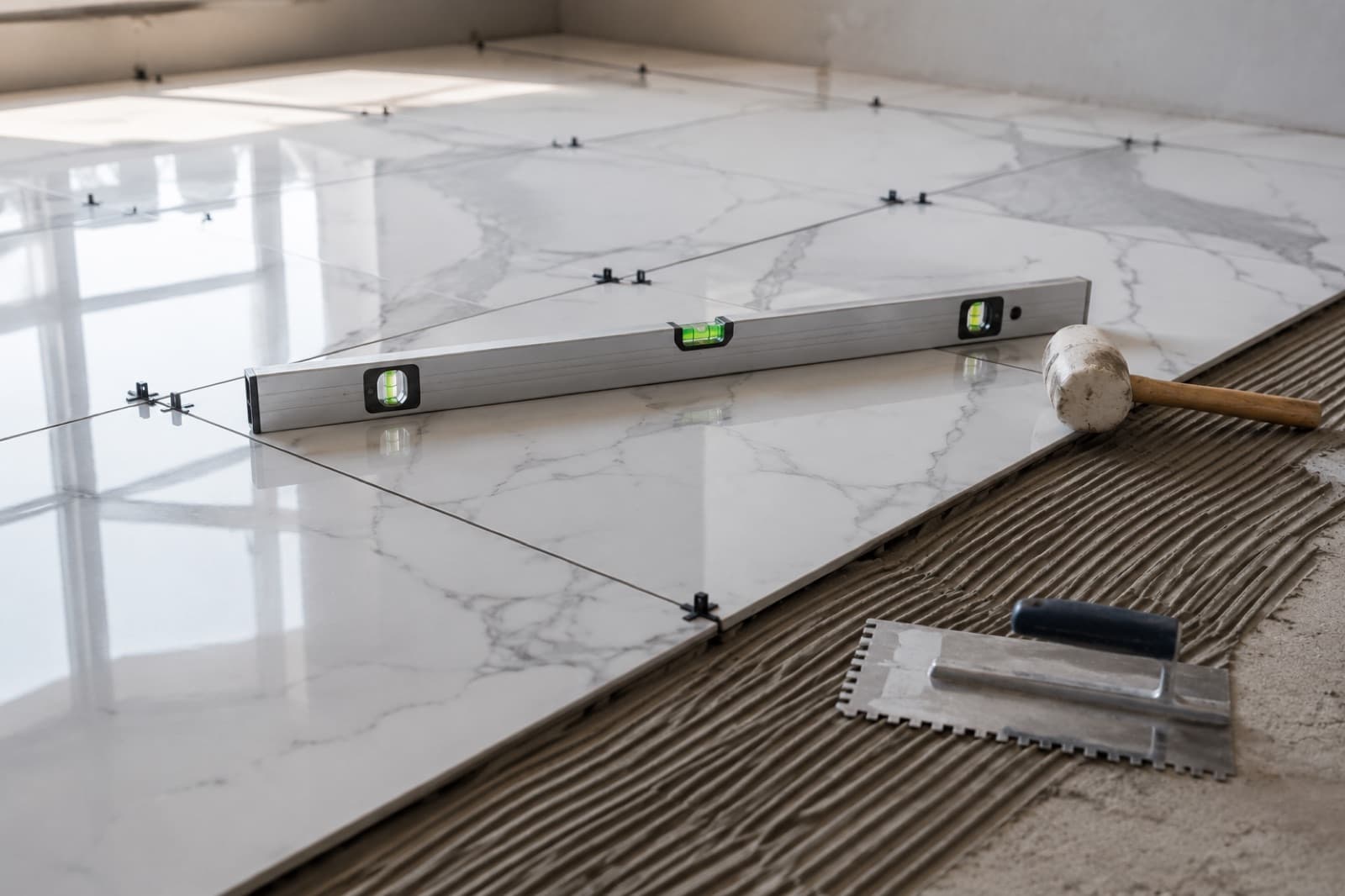Marble flooring installation civil work Delhi NCR by IndecSpace