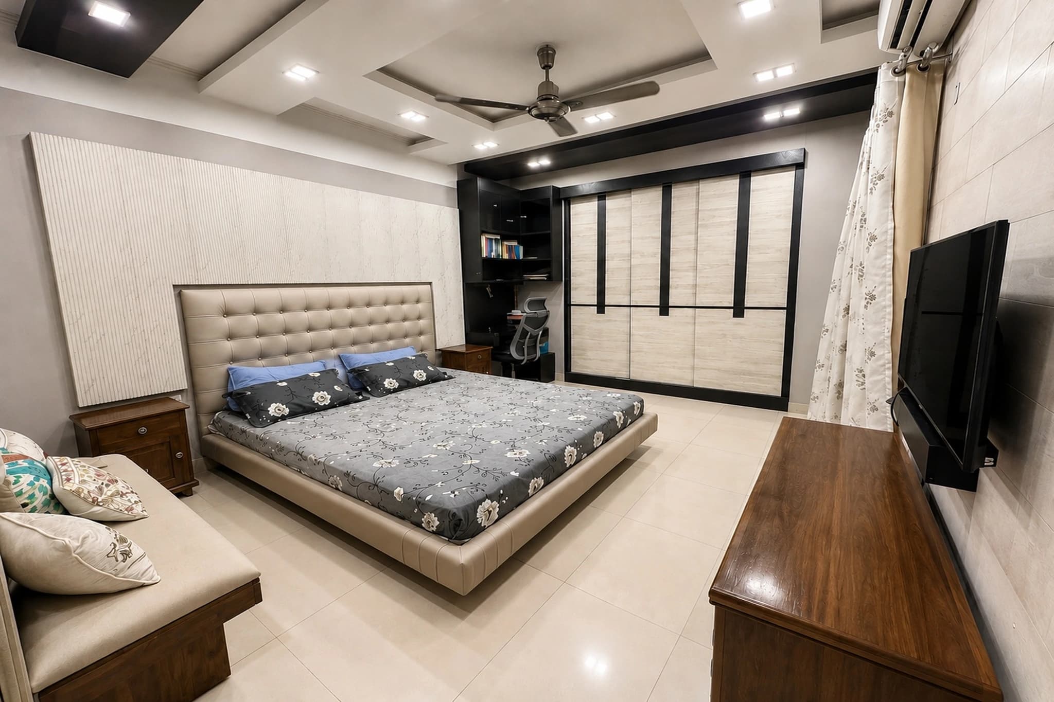 Luxury Contemporary 3BHK Interiors with Warm Wooden Elegance — gallery 1 | IndecSpace