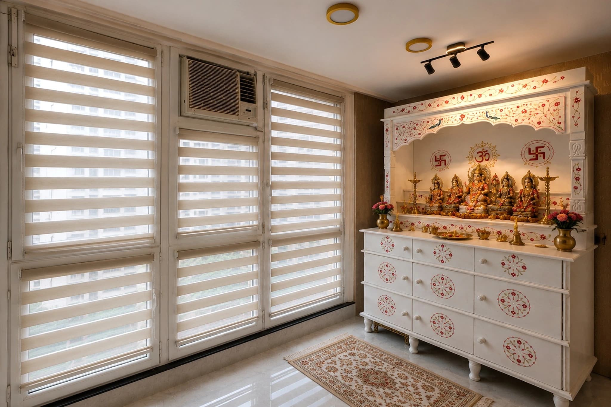 Modern Luxury 3BHK Residence with Elegant White & Gold Interiors — gallery 3 | IndecSpace