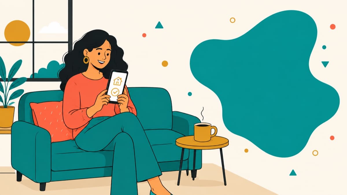 Illustration of booking a free interior design consultation with IndecSpace